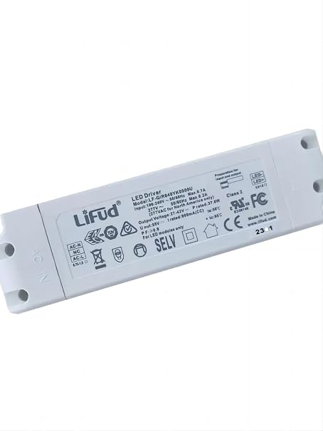 Lifud LED Driver Switching Power Supply 900mA DC 27-42V 37.8W Isolated LED Driver Input 100-240VAC LF-GIR040YK0900U Constant Current Commercial Lighting Driver LED Panel Driver