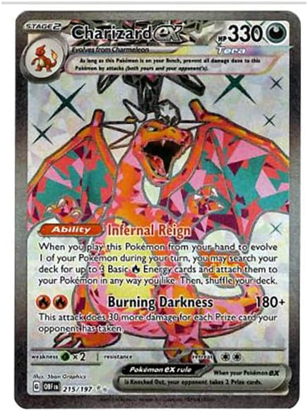 Pokemon - Charizard ex 215/197 - Obsidian Flames - Ultra Rare - Full Art