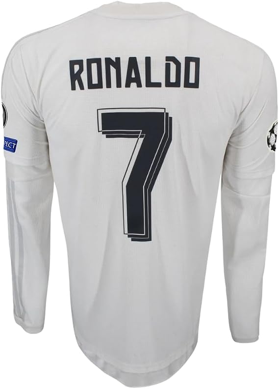 Ronaldo #7 Home Grey 15/16 Long Sleeve Soccer Jersey for Men Fan Version