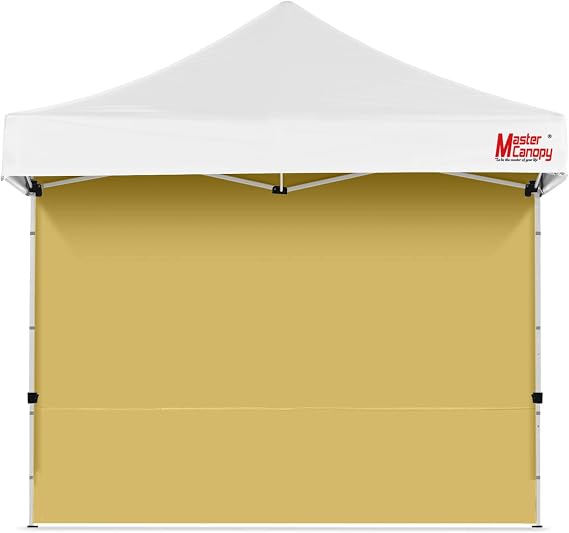 MASTERCANOPY 8x8 Pop Up Canopy Sidewall Only 1-Pack Beige | Weatherproof UV-resistant SunWall Spliceable SideWall for Festivals, Sports events, temporary shelter