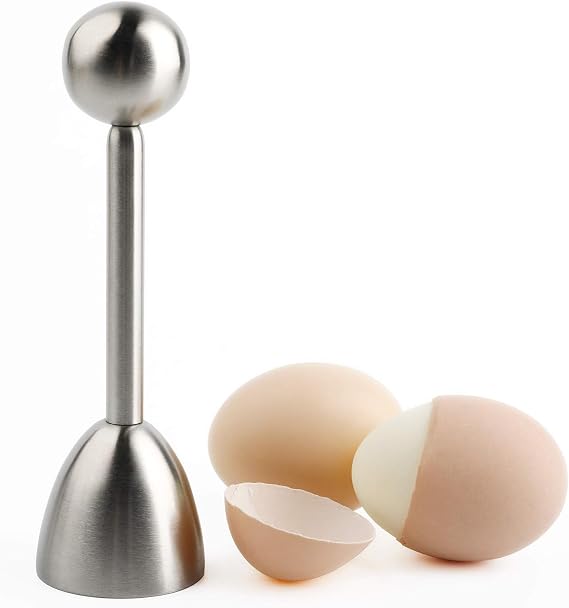 Egg Topper Stainless Steel Egg Cutter for Soft Hard Boiled Eggs Cracker Egg Shell Separator Remover