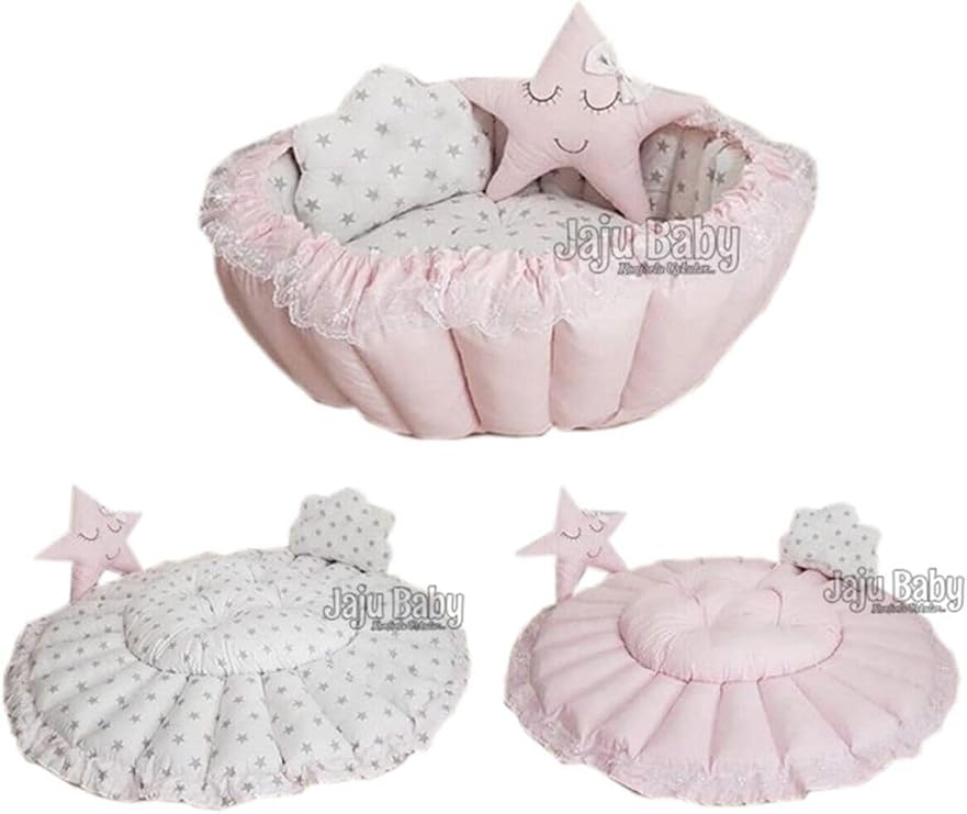 Pudra Tasarım Açılır Kapanır Oyun Minderi Bebek Yuvası Jaju-babynest Anne Yanı