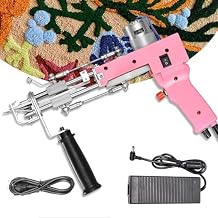 2-in-1 Electric Tufting Gun, Cut & Loop Pile Rug Tufting Gun, 540 Stitches/Sec, Adjustable Pile Height, Pink