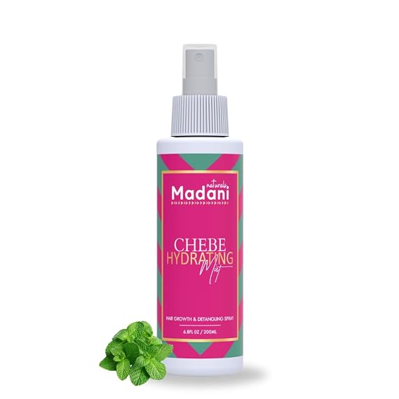 Chebe Hair Growth & Hydrating Hair Mist, Suitable for All Hair Types, Hair Growth Oil Spray Relieves Dandruff, Balances Scalp pH, Softens Hair, Chebe, Aloe & Rosemary, 200ml