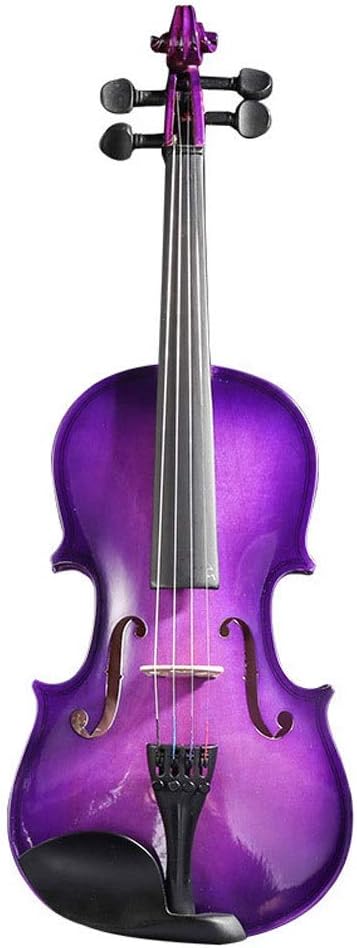 Violin Set, Violin Starter Kit, violin gifts Violin Profesional Purple Violin Children's Beginners Exam Practice Violin (Color : 1/2)