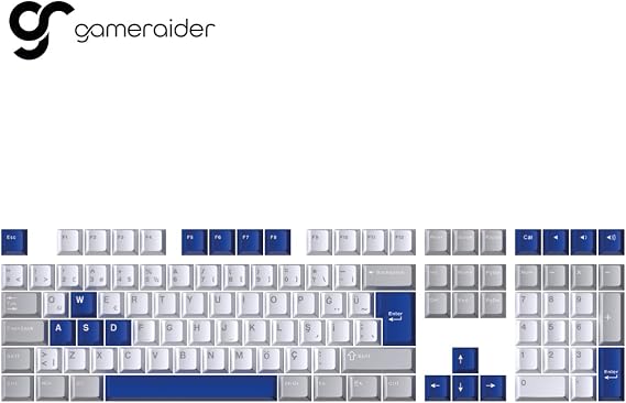GameRaider Cherry Double Shot PBT (Full Set) Mavi Türkçe Keycap Set