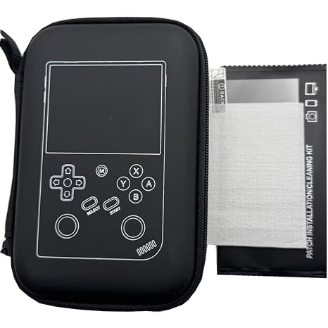Protective Case Bag&1PCS Screen Protector For RG35XXPRO Handheld Game Console Storage Box Protect Carrying Bag