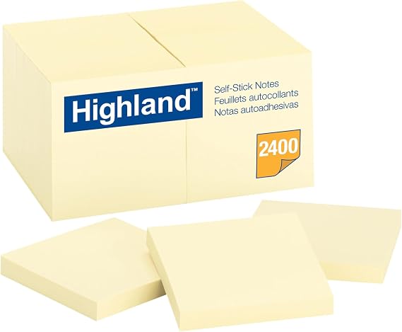 MMM654924PK - Highland Self Sticking Note (Pack of 8)
