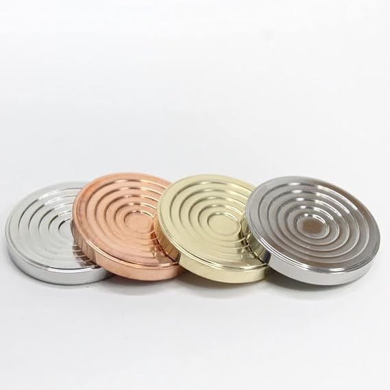 AroundSquare Mini Stepped Deadeye Contact Coin - Currency Manipulation, Worry Stone (Stainless Steel)
