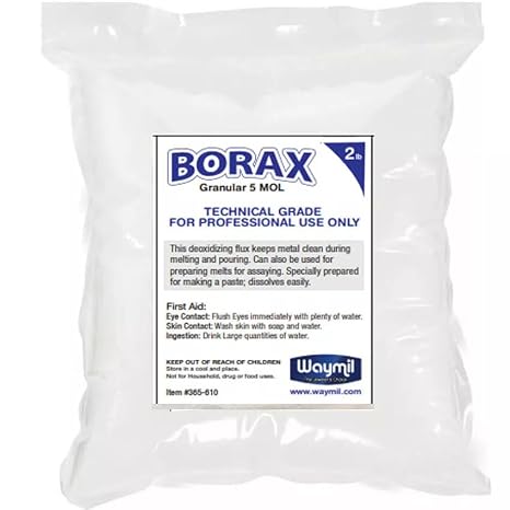 Borax Flux 2lb Melting Gold Silver Crucible Glaze Jewelry Casting Soldering