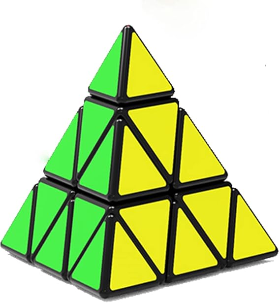 TANCH YJ Pyramid Speed Cube 3X3 Triangle Magic Cube Puzzle Toy Black