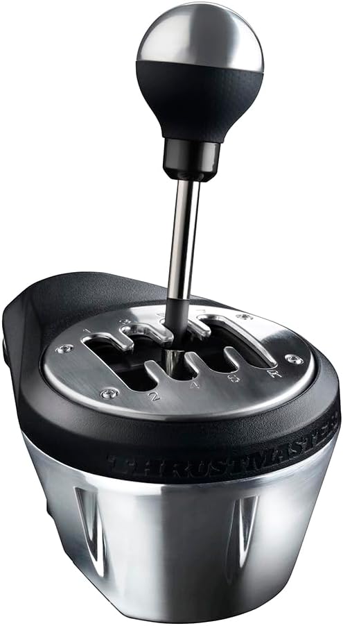 Thrustmaster TH8A Shifter for PS5, PS4, Xbox Series X|S, PC – Sim Racing Accessory with H-Pattern & Sequential Modes, Compatible with Racing Wheels and Driving Simulator Sets | Two driving styles, 7+1 gears, compatible with all Thrustmaster racing wheels, 100% metal, Hall effect, easily mountable