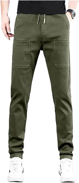 Men Comfy Cargo Pants Multipants - High Stretch Multi-Pocket Durable Cargo Pants Comfort Fit Stretch Cargo Pant