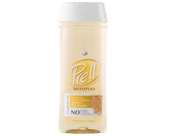 Prell Sesame + Pro-Vitamin Shampoo for Thinning Hair, Color Safe, Volumizes & Restores 13.5 fl. oz.