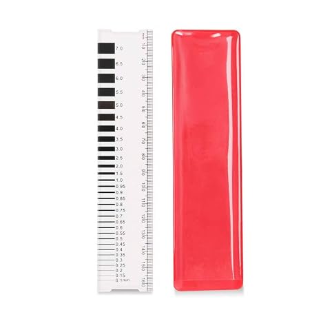 Gap Measure Crack Ruler, Concrete Crack Gauge Width Ruler, Pack of 1