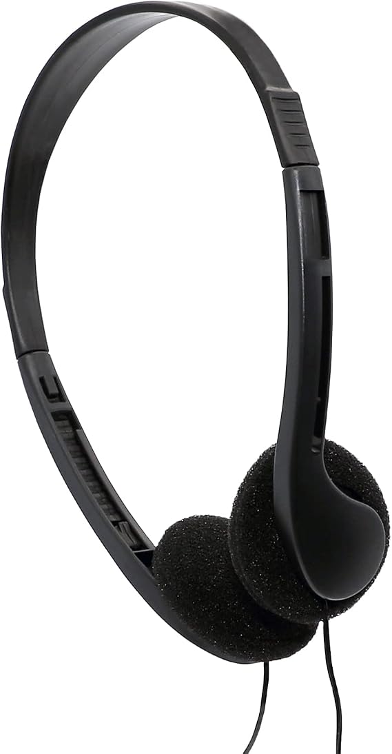 Avid Products AE-08 On-Ear Stereo Headphones, Black (100 Pack)