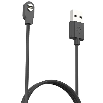 Disscool Replacement Charging Dock Cable Compatible with Suunto SonicWing, USB Magnetized Cable Charger Stand Smart Watch Accessories1M3.3FT, Black