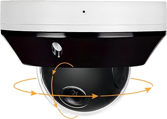 Real HD 6MP Mini PTZ Dome PoE IP Camera Outdoor with Pan Tilt, 3X Zoom, 2.8-8mm Motorized Varifocal Lens, H.265, IP66, NVR or Windows PC Required, NDAA Compliant