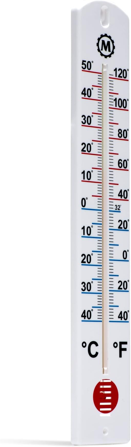 MARATHON Vertical Outdoor Wall Thermometer, 16 Inch Weather-Resistant Temperature Gauge with Large Easy-Read Numbers