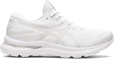 ASICS Womens Gel-Nimbus 24 Running Shoes, 12, WhiteWhite