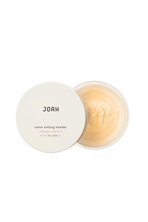 JOAH Loose Setting Powder 0.5oz, Lightweight Breathable Matte Finish, Controls Oil & Shine for Smooth, Flawless Skin, Long-Lasting, Non-Drying, Vegan Face Powder with Built-in Sifter, Silky Finish