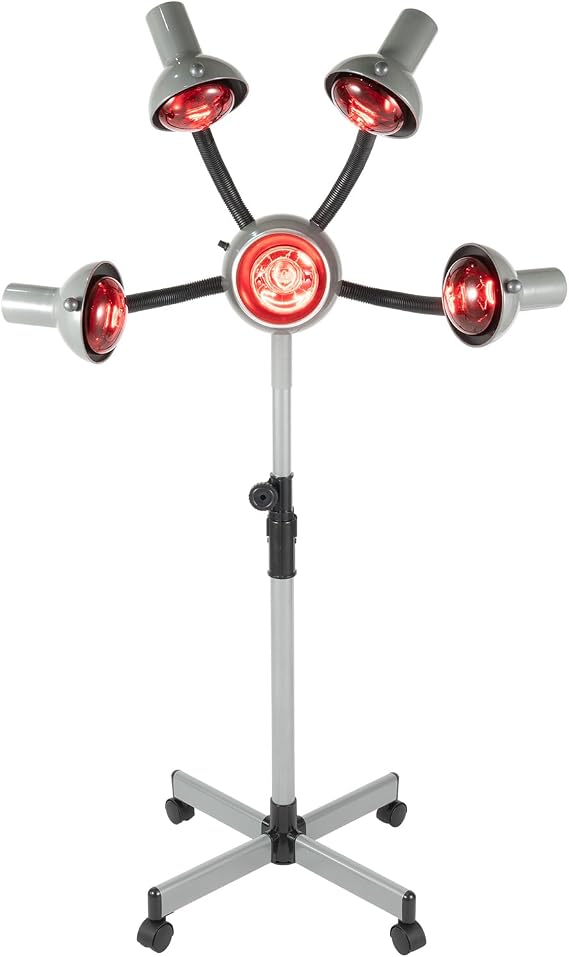 5 Head Infrared Heat Lamp with Flexible Arms, Infrared Light for Hair Salon, Hairdressing, Hair Color Processor & Dryer