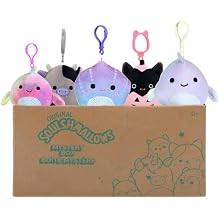 Squishmallows Original Mystery Box 3.5 Inch Clip-On Plush 5 Pack Styles Will Vary in Surprise Box That Includes Five 3.5 Inch Clip-On Plush