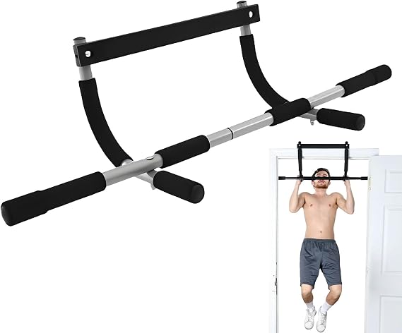 Pullup Bar Doorway Multi-Grip Strength Fitness Pull-Up Frame Hangable | Upper Body Fitness Workout Bar Fitness-Trainer Hangable for Home Gym Upper Body Workout