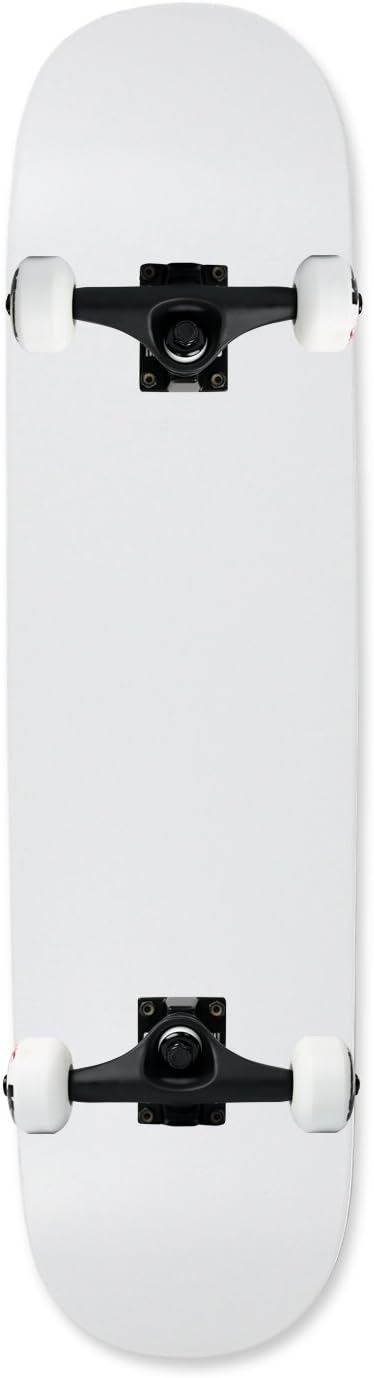 Moose Complete Skateboard Dipped White 8.5" Black/White Assembled