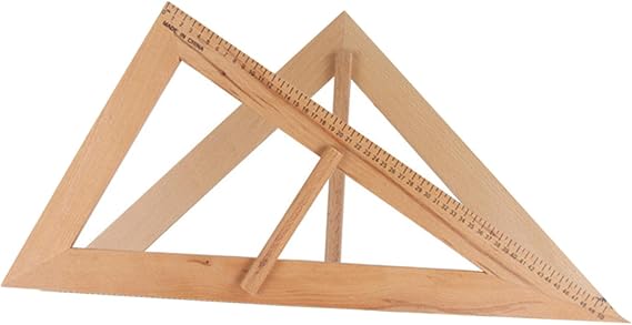 Wooden Math Geometry Tool Teacher Teaching Drawing Tool Educational Ruler, Triangle
