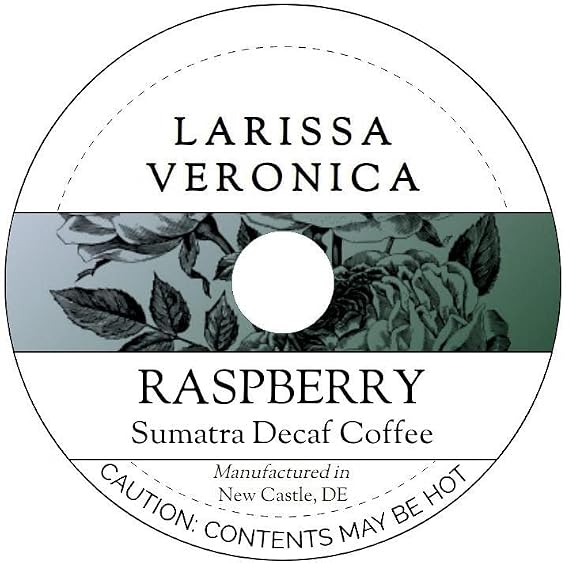 Raspberry Sumatra Decaf Coffee (Single Serve K-Cup Pods) (Gourmet, Naturally Flavored, Whole Coffee Beans) (12 pods, ZIN: 574334)