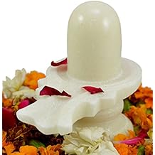 Amazing India 3.3 Inch White Marble Shiva Lingam Shivling