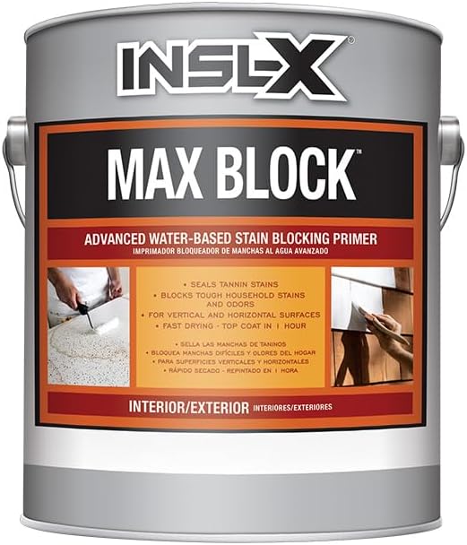 Insl-X Max Block Advanced Water-Based Stain Blocking Primer, Gallon