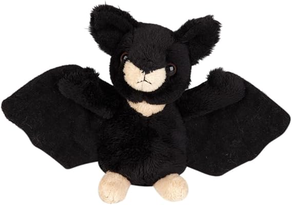 Plush Soft Toy Black Bat - 15cm