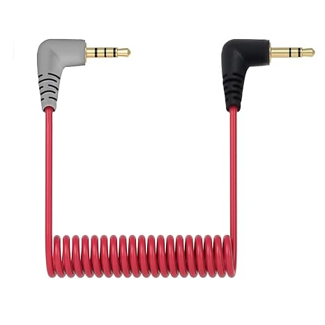 ElloGear 3.5mm TRS to TRRS Adapter Microphone Cable Compatible with Rode SC7, VideoMic, VideoMicro Go, Boya, Other External Mic - TRRS Cable Fits iPhone, Smartphone and Tablets