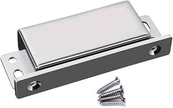 WOOCH Door Magnetic Catch - 160lb High Magnetic Stainless Steel Heavy Duty Catch for Kitchen Bathroom Cupboard Wardrobe Closet Closures Cabinet Door Drawer Latch (Silver, 1-Pack)
