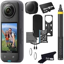 Insta360 X4 Extended Selfie Stick Bundle(3m/9.8ft)-8K Waterproof 360 Action Camera with 1/2" 48MP Sensors, 8K 360 HDR Video| Bundle Includes 3m Extended Selfie Stick, Lens Cap (256GB)