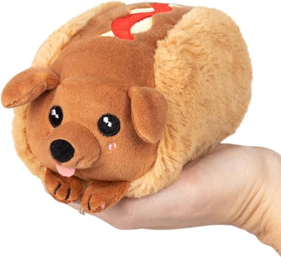 Squishable - Snugglemi Snackers Dachshund Hot Dog - SynthiSquish Collection - 8 in - Soft Toy Collectible Stuffed Animal - Beans