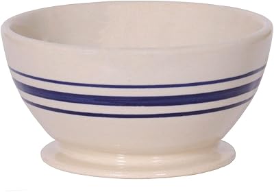 Blue Bell Stoneware Ice Cream Bowl Striped Bowl