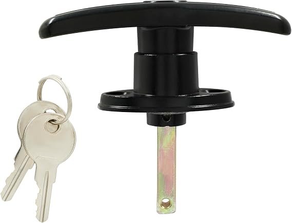 BokWin Camper Shell T-Handles Lock, Black, 1 Set