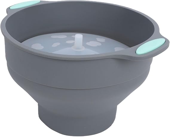GLOGLOW Collapsible Silicone Microwave Popcorn Maker Popper Machine Large Capacity 16 Cups Even Heating for with Foldable Dishwasher Safe Design