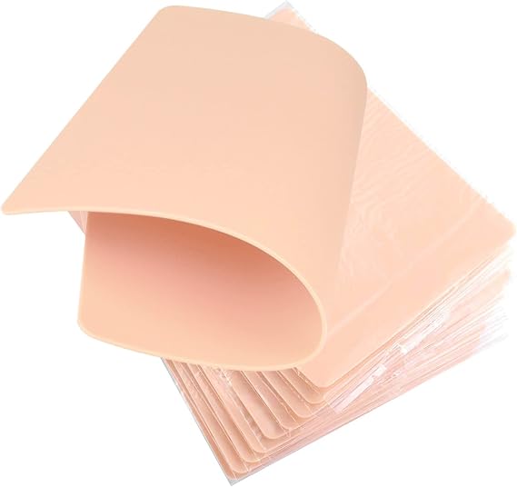 10 Pcs Blank Tattoo Practice Skin, Blank Tatouage Practice Skin for Experienced Artists, Beginners (10Pcs, Pink)