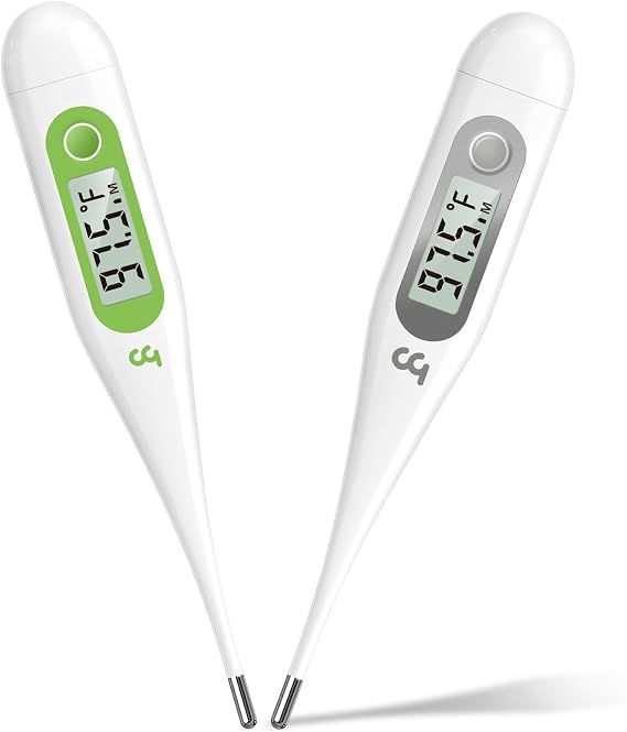 Bundle of Oral Thermometer for Adults, Digital Thermometer with Fever Alert