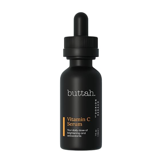Buttah Skin 15% Vitamin C Serum 1 FL oz 30mL - For Uneven Skin Tone - Ferulic Acid - Anti-Dark Spot Vitamin C Serum For Face