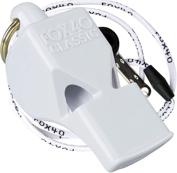 Fox 40 Classic Safety with Breakaway Lanyard - White