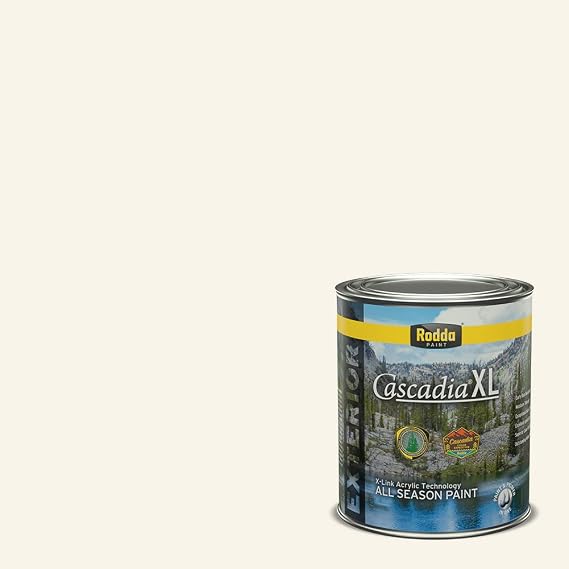 Rodda Paint CASCADIA XL Exterior Satin Paint & Primer in One, Quart, Abstract White