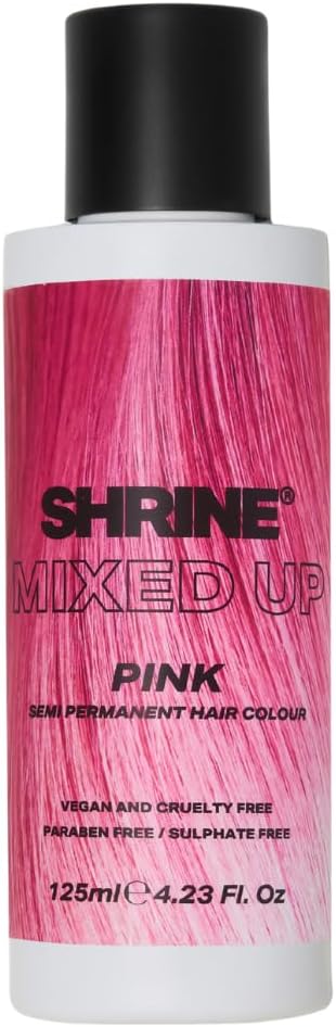 SHRINE Mixed Up PINK Semi Permanent Hair Colour | 125ml | Ready-To-Use Nourishing Formula | Vibrant Pink Tone | Locks Moisture & Prevents Dryness | Lasts Up To 16 Washes