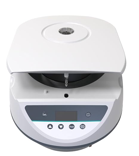 Lab Benchtop Centrifuge Machine 6 x 2ml/5ml/10ml/15ml Capacity Test Tubes,Low Speed 500-5000r/min,Max 3074xg RCF