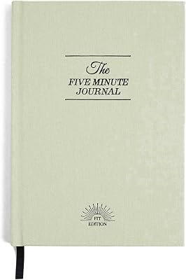 Intelligent Change Five Minute Journal Health & Fitness Edition for Women & Men, Wellness Log Book Planner with Habit Tracker, Water Intake, Daily Gratitude, Affirmations Prompts
