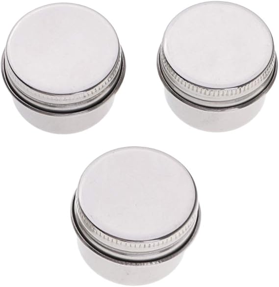3 Piece Single Dipper Palette Cups Stainless Steel Palettes Container Cup with Clip and Lid fit for Drawing (A)